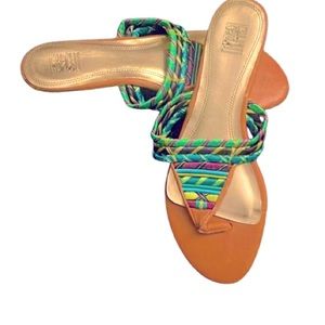 NWOT Falchi Multicolored Sandals Women Size 10